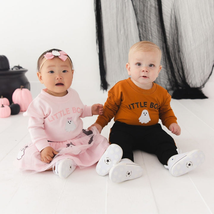Sweet Ghost Halloween Grosgrain Bow Baby Headband