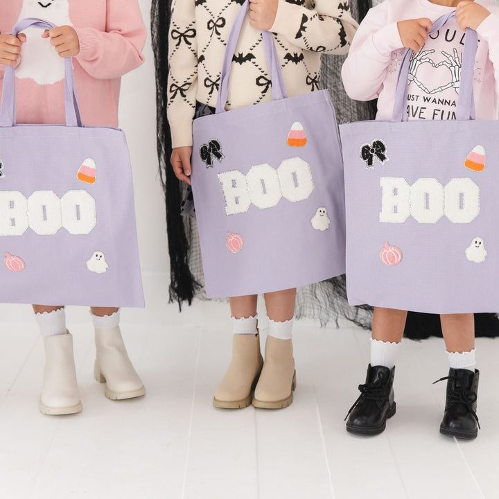 Boo Trick or Treat Patch Halloween Tote