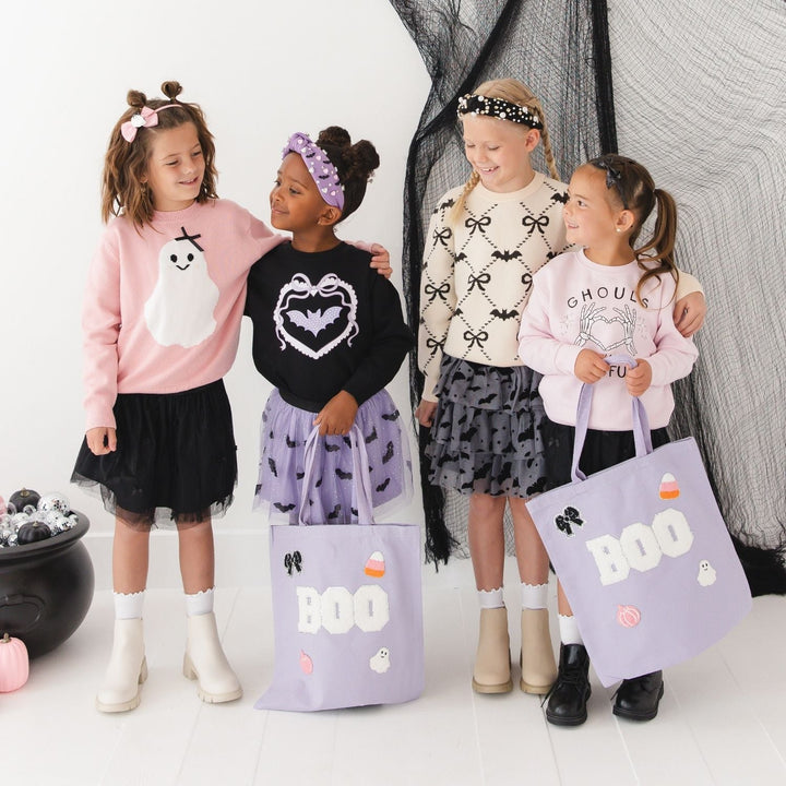 Boo Trick or Treat Patch Halloween Tote