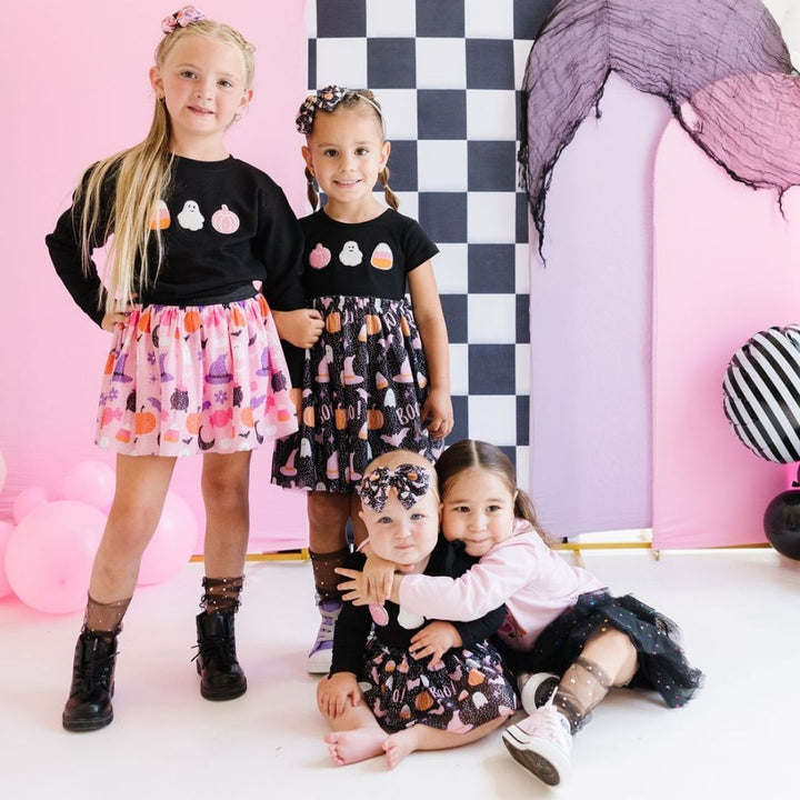 Boo Halloween Tulle Bow Headband