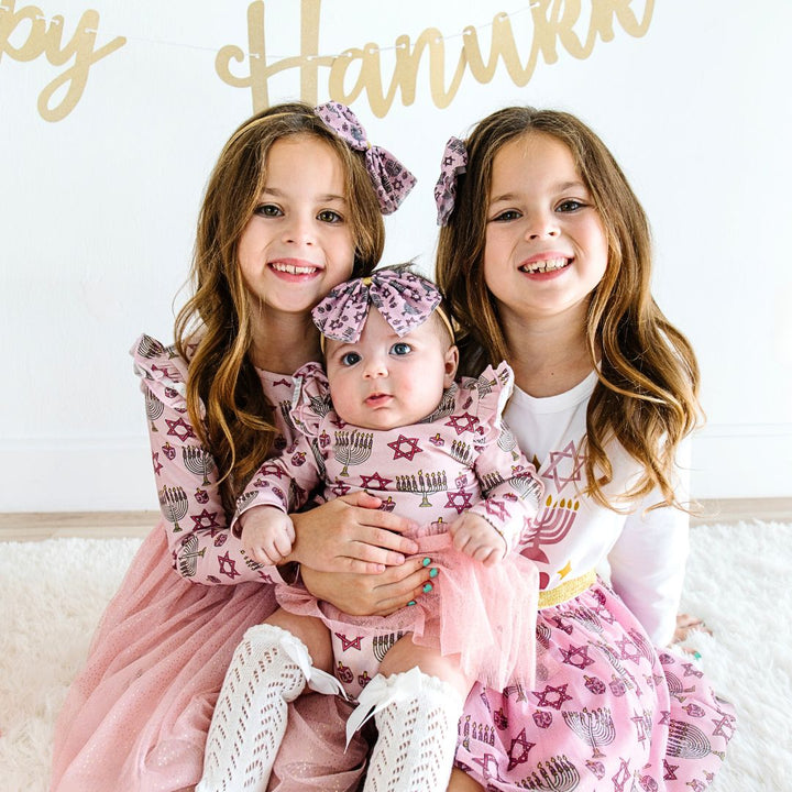 Hanukkah Long Sleeve Tutu Bodysuit