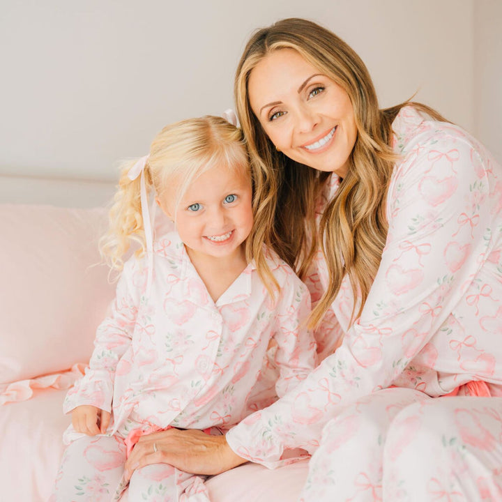 Heart Floral Trellis Valentine's Day Women's Lounge Set