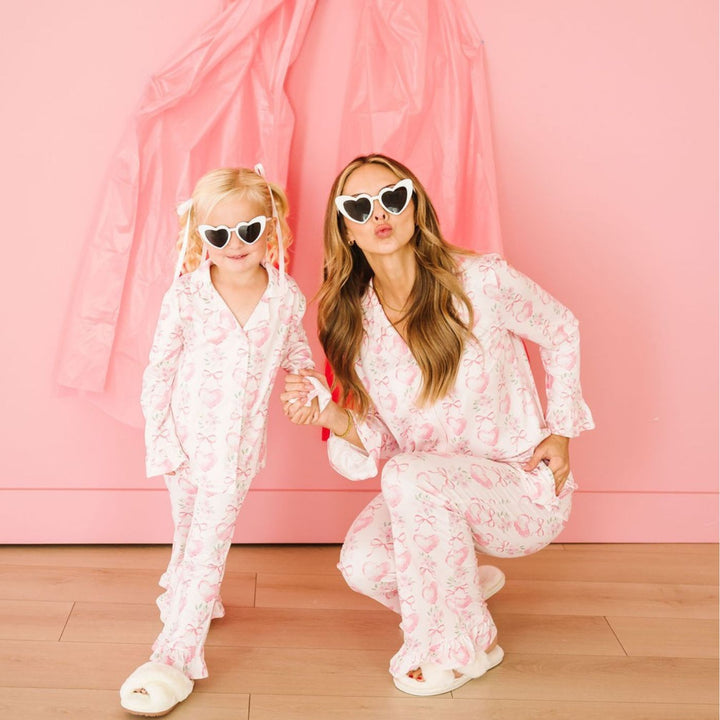 Heart Floral Trellis Valentine's Day Women's Lounge Set