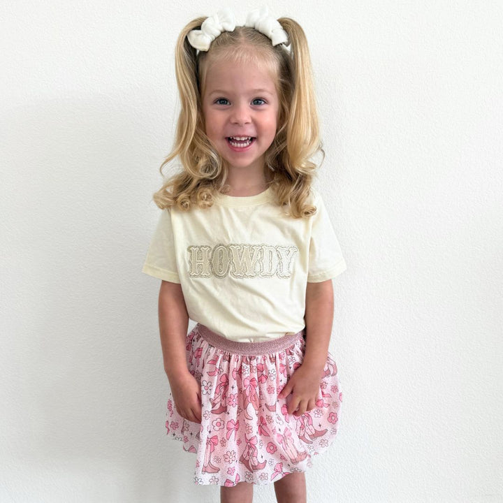 Howdy Patch Short Sleeve T-Shirt - Natural