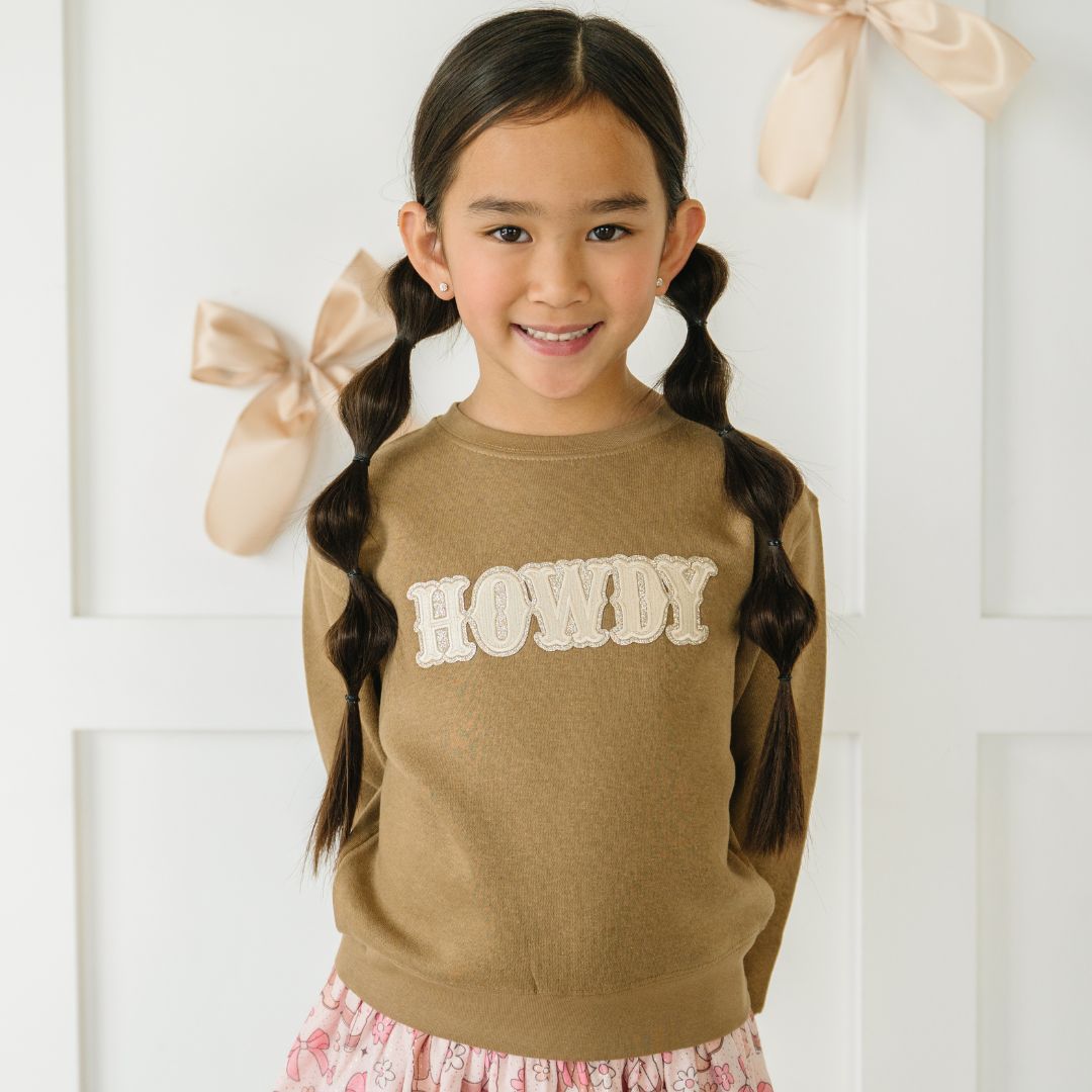 Howdy Patch Sweatshirt - Mocha