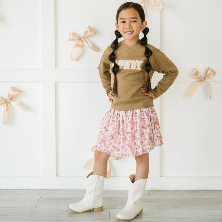 Howdy Patch Sweatshirt - Mocha