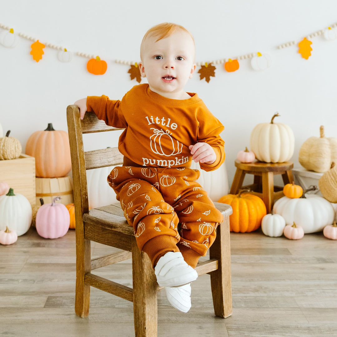 Little Pumpkin Long Sleeve Romper