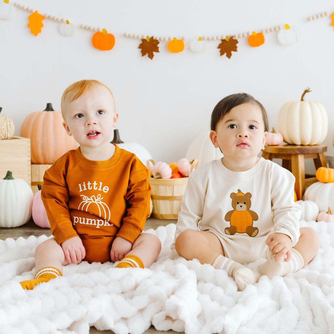 Little Pumpkin Long Sleeve Romper