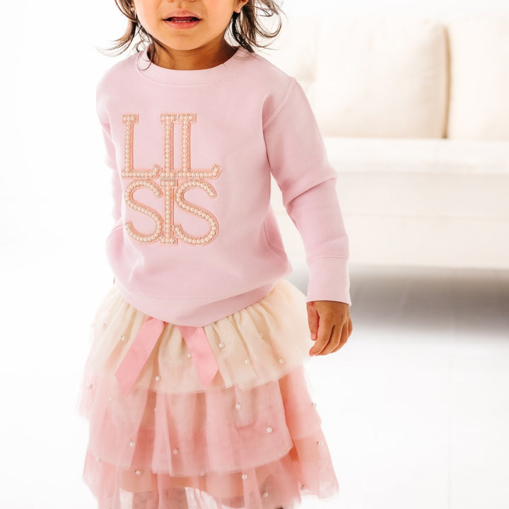 Lil Sis Pearl Patch Sweatshirt - Ballet