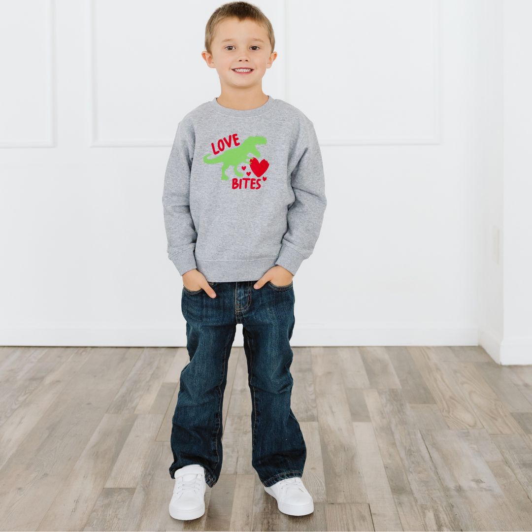 Love Bites Valentine's Day Sweatshirt - Gray