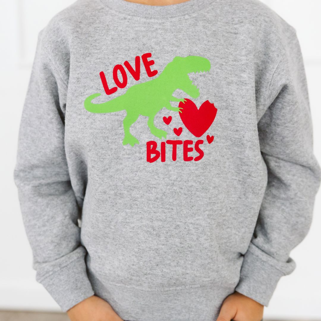 Love Bites Valentine's Day Sweatshirt - Gray