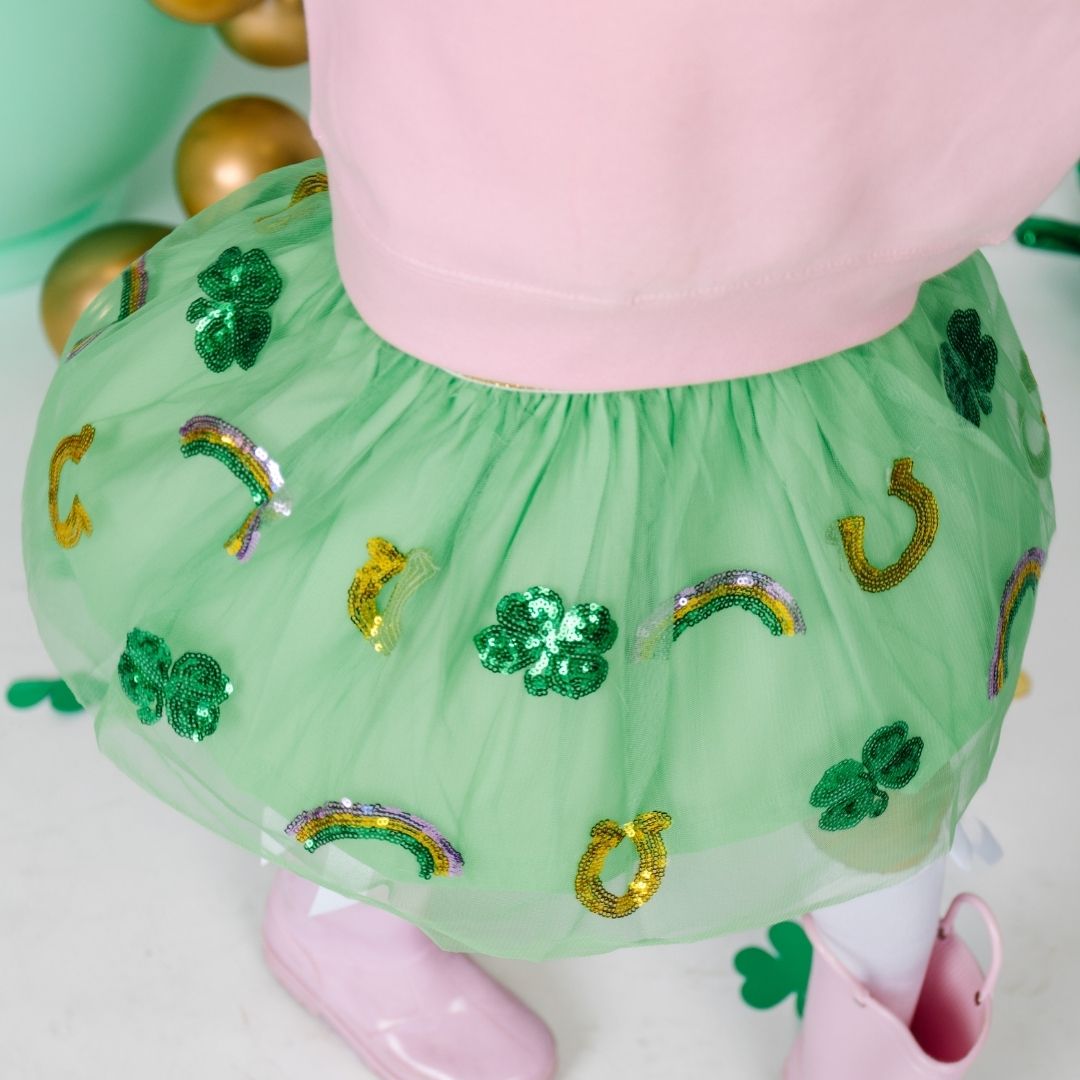 Sweet Wink Baby Girls Lucky Sequin St. Patrick's Day Tutu Skirt
