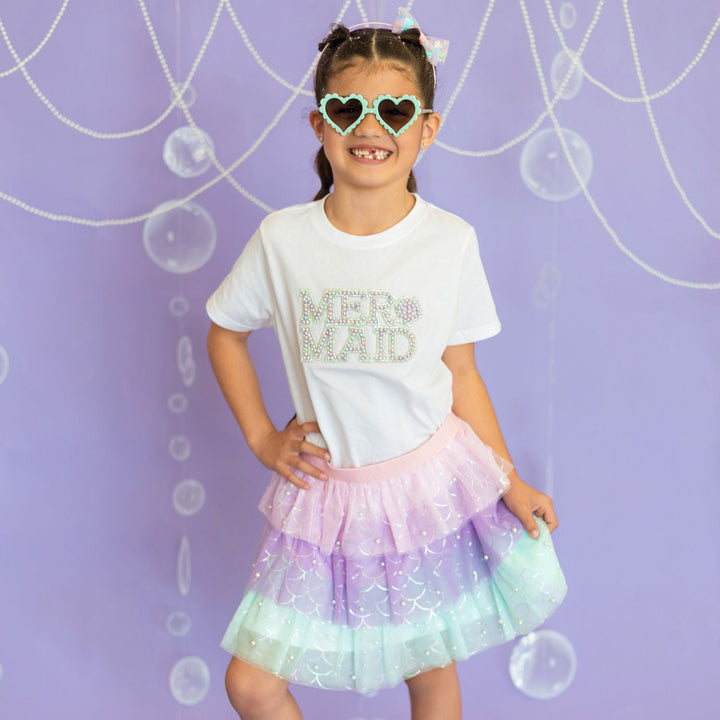 Mermaid Pearl Patch Short Sleeve T-Shirt