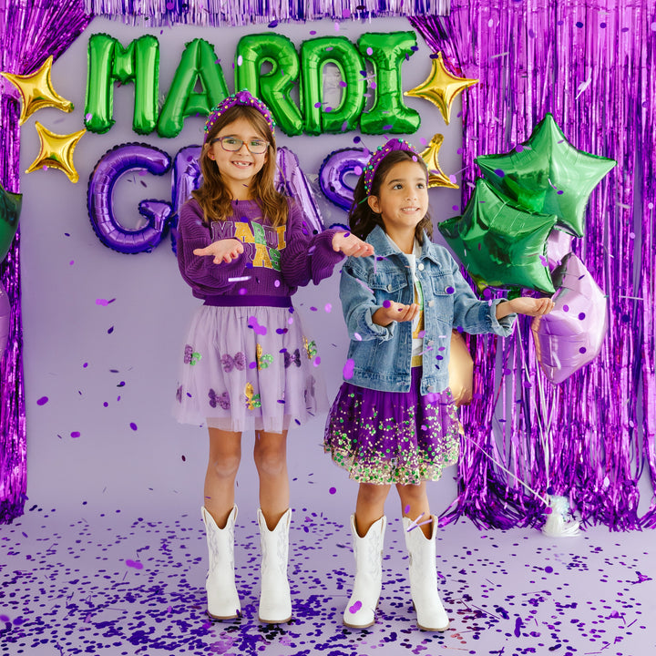 Mardi Boots Sequin Patch Denim Jacket