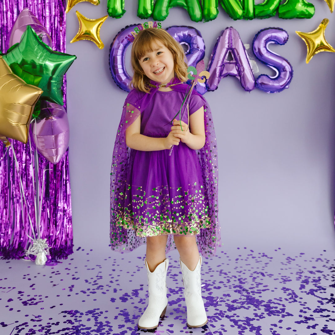 Mardi Gras Confetti Cape