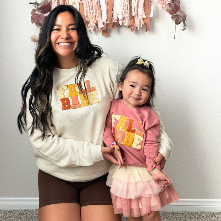 Fall Babe Patch Adult Sweatshirt - Natural