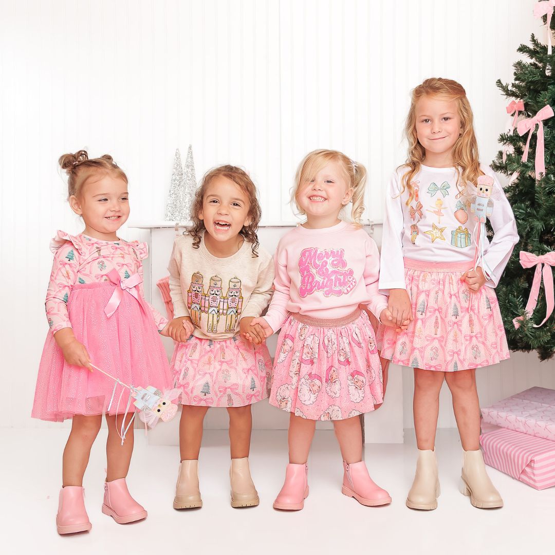 Merry and Bright Patch Christmas Sweatshirt - Ballet
