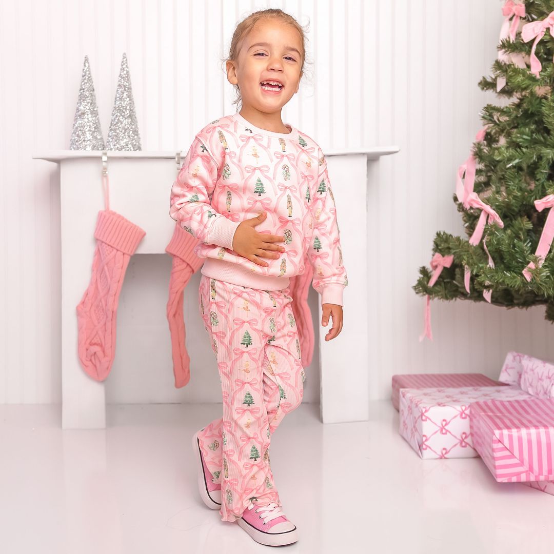 Nutcracker Trellis Christmas Flare Legging