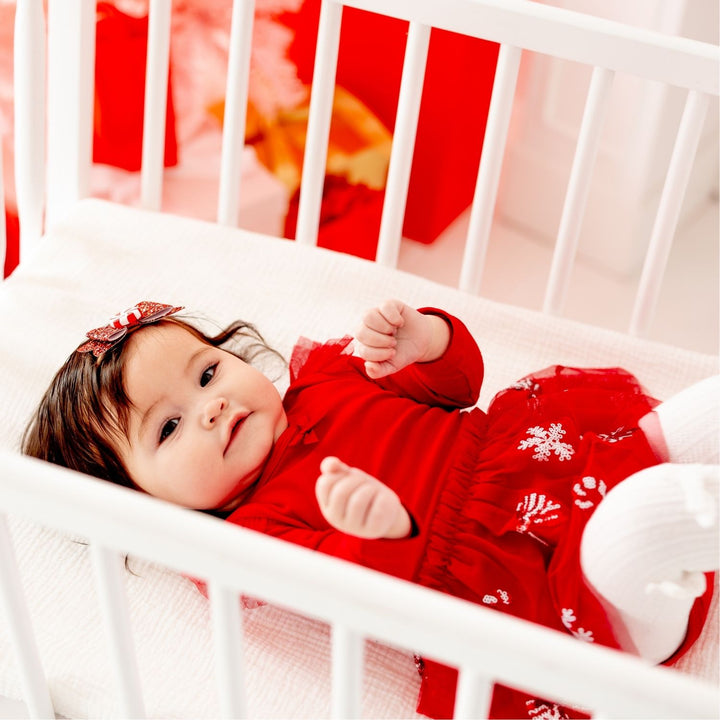 Peppermint Swirl Christmas Long Sleeve Tutu Bodysuit