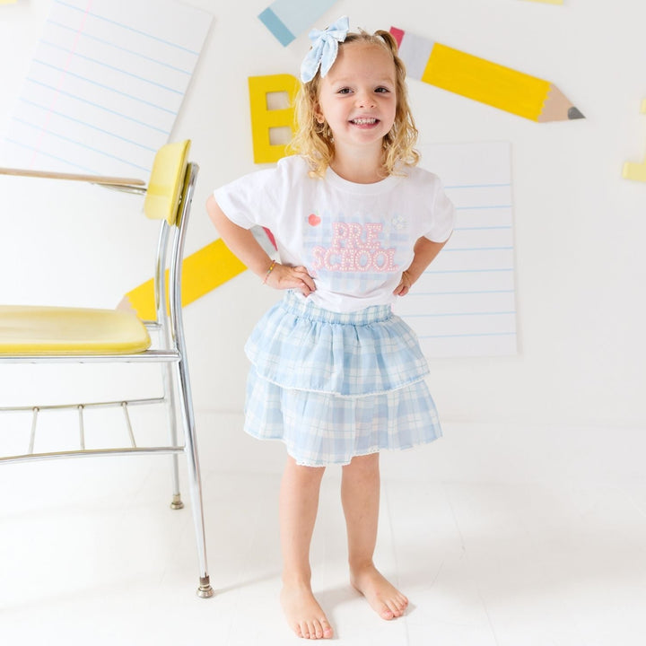 Blue Plaid Bow Clip