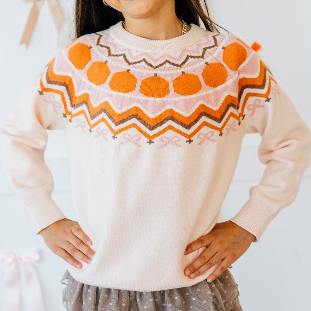 Pumpkin Fair Isle Sweater