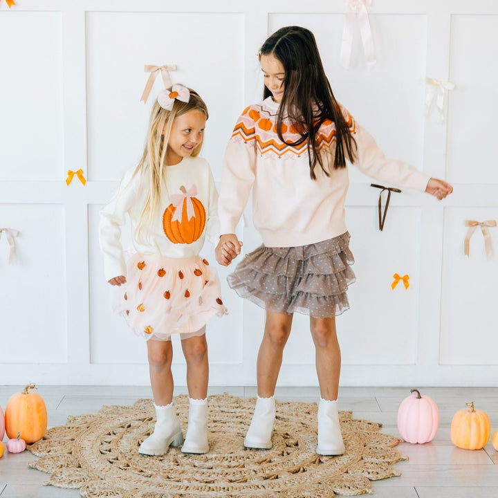 Pumpkin Tulle Bow Headband