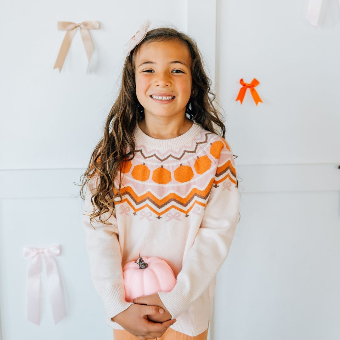 Pumpkin Tulle Bow Clip