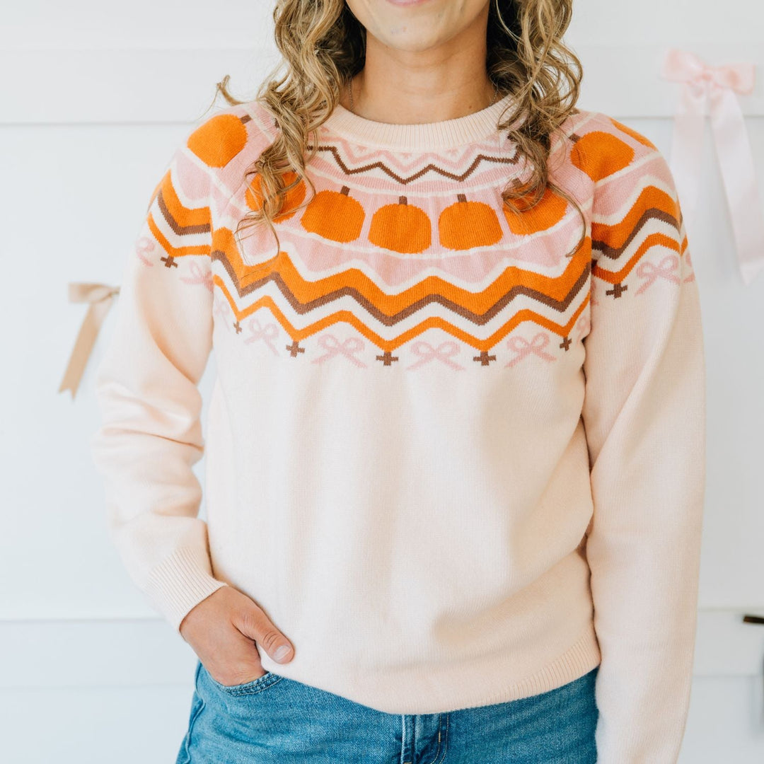 Pumpkin Fair Isle Women's Sweater