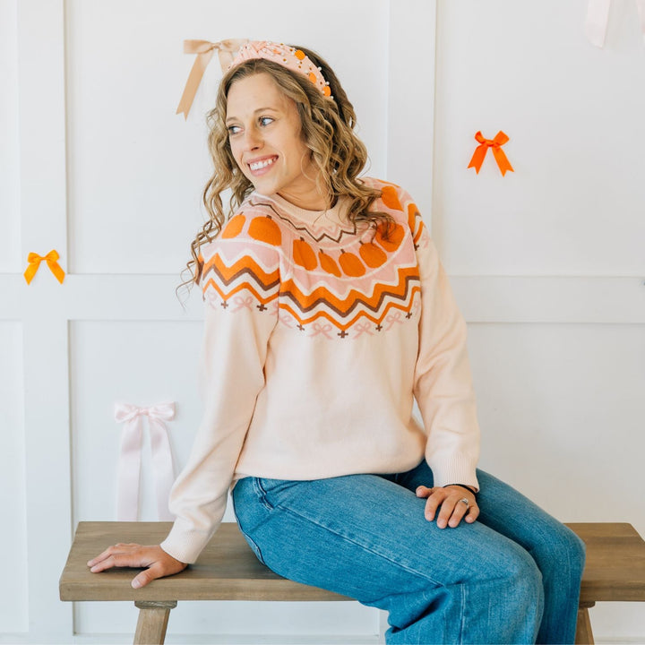 Pumpkin Fair Isle Women's Sweater