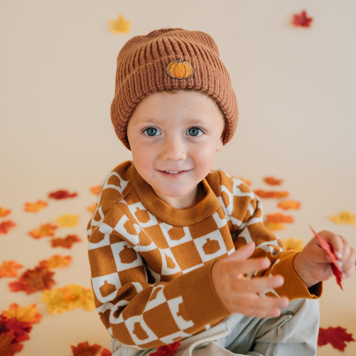 Pumpkin Checkers Sweater