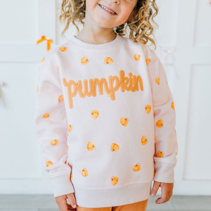 Pumpkin Stitch Patch Sweatshirt