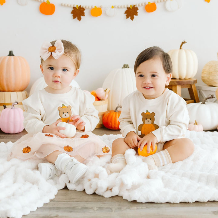 Pumpkin Tulle Bow Baby Headband