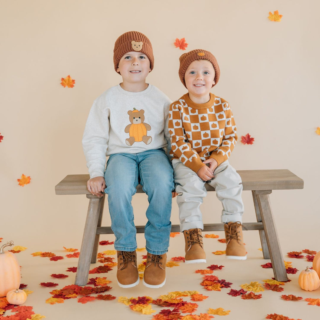 Teddy Bear Patch Beanie