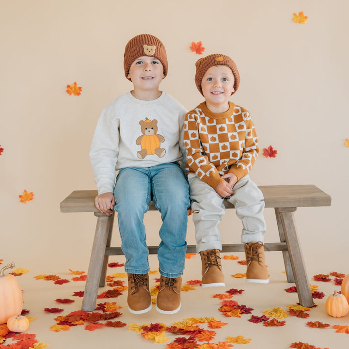 Teddy Bear Patch Beanie