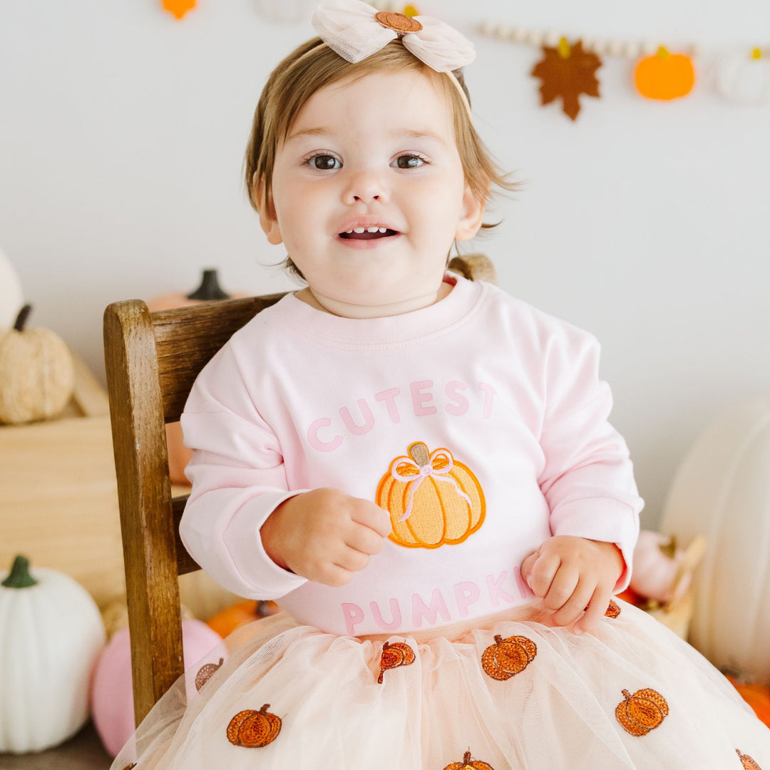 Pumpkin Tulle Bow Baby Headband