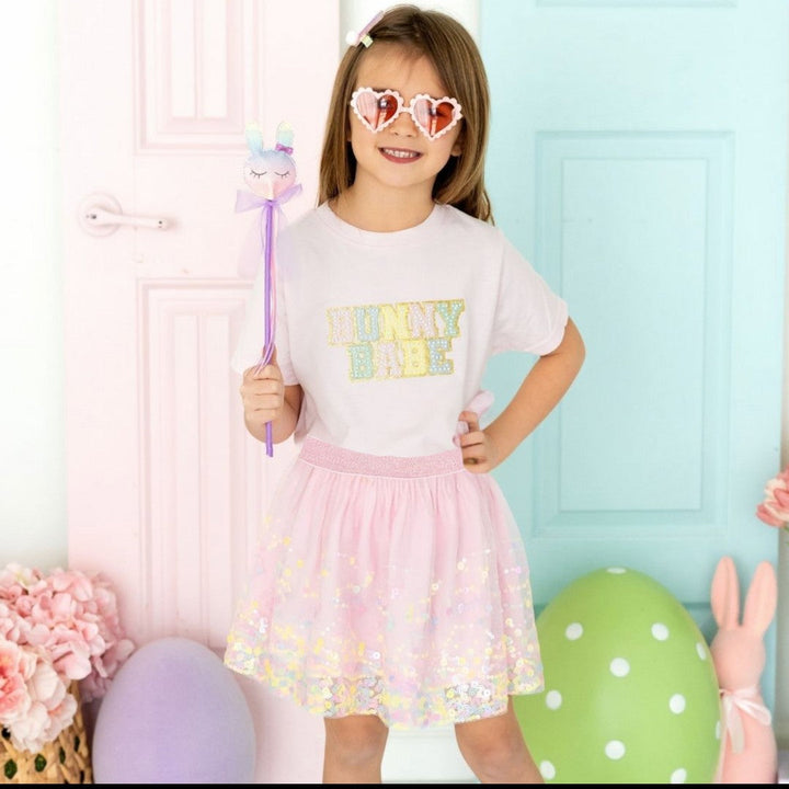 Pastel Rainbow Easter Bunny Wand