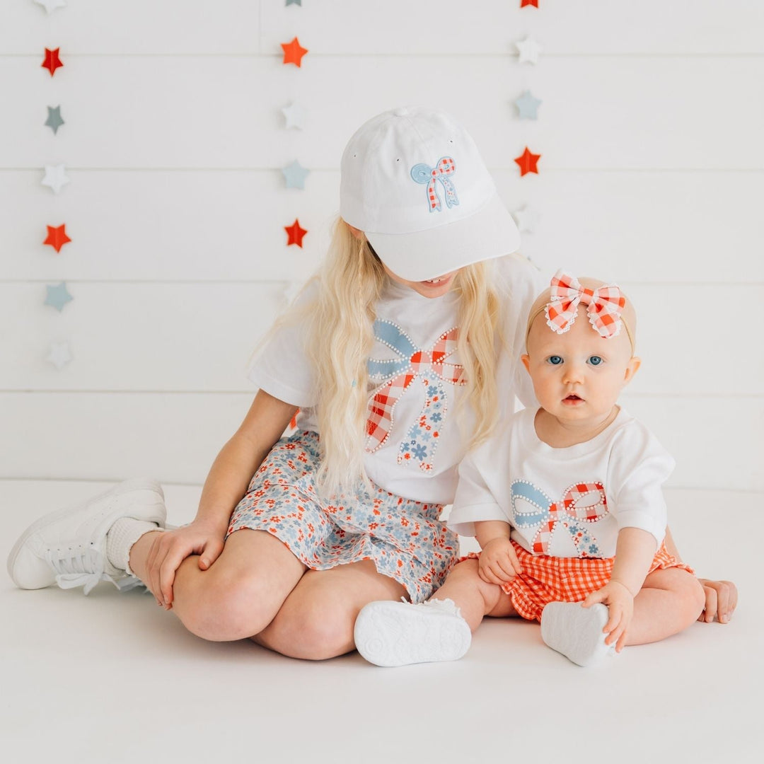 Patchwork Bow Patch Short Sleeve T-Shirt