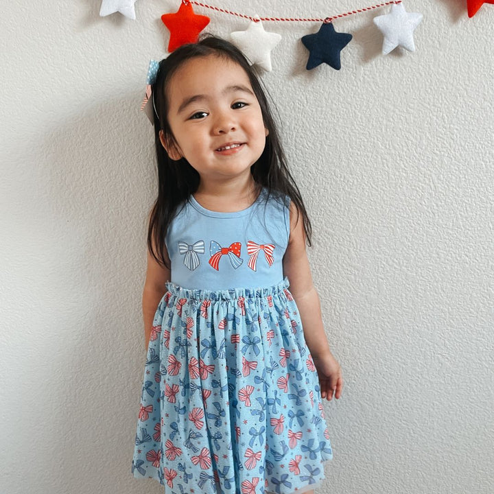 Patriotic Bow Tank Tutu Dress