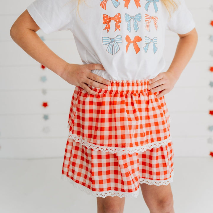 Red Gingham Skort