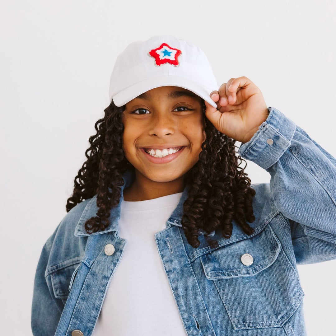 Patriotic Star Patch Baseball Hat