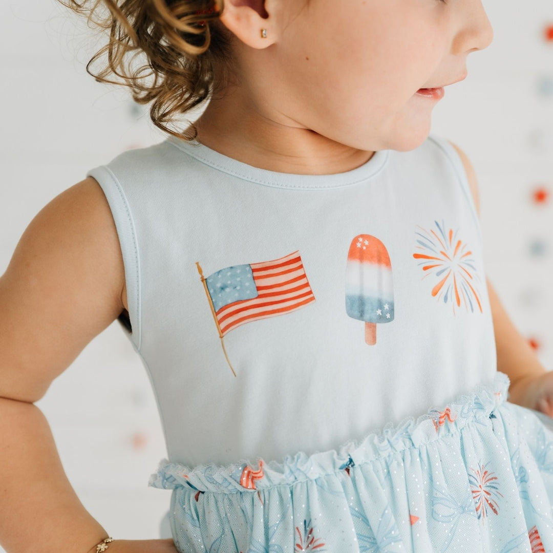 Patriotic Trellis Tank Tutu Dress