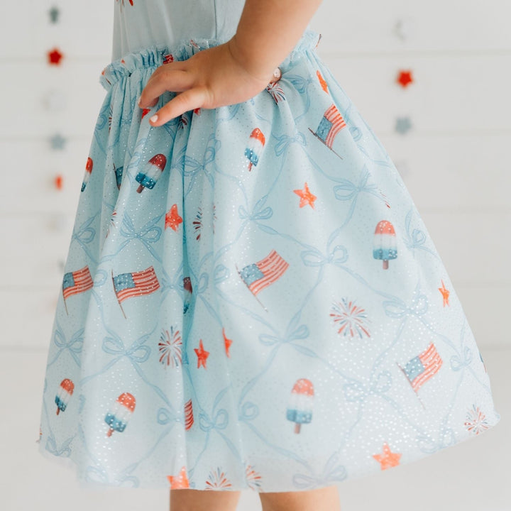 Patriotic Trellis Tank Tutu Dress