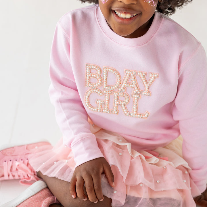 Pearl BDay Girl Patch Sweatshirt - Ballet