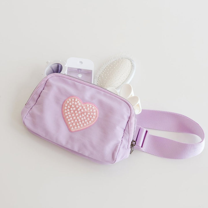 Pearl Heart Patch Belt Bag