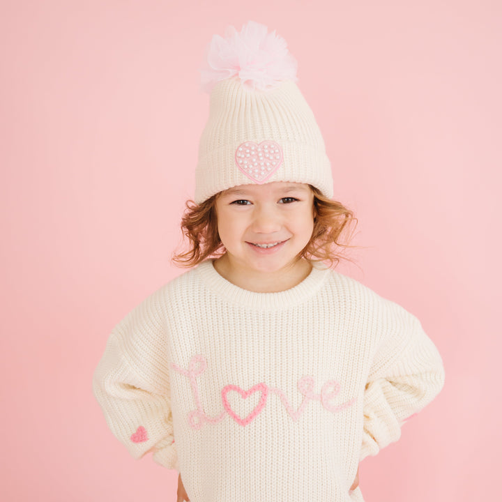 Ditsy Love Valentine's Day Knit Sweater