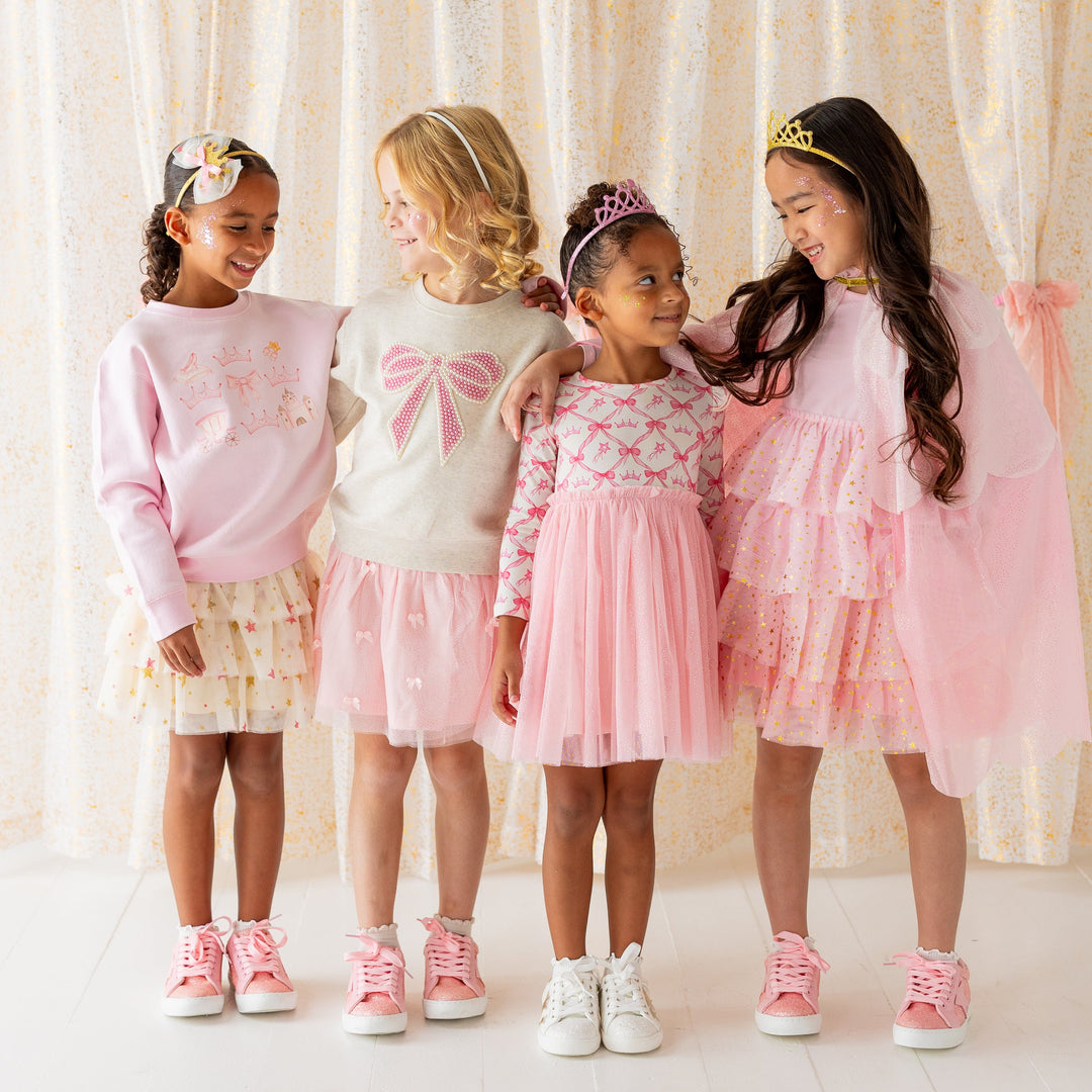 Princess Crown Tulle Bow Headband