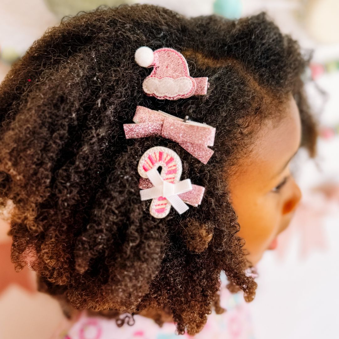 Pink Christmas Clip Set