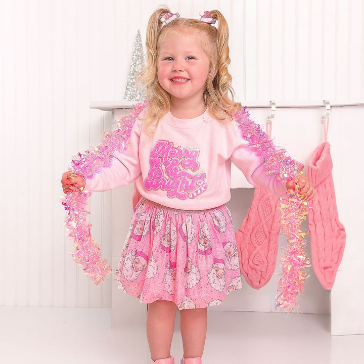Merry and Bright Patch Christmas Sweatshirt - Ballet
