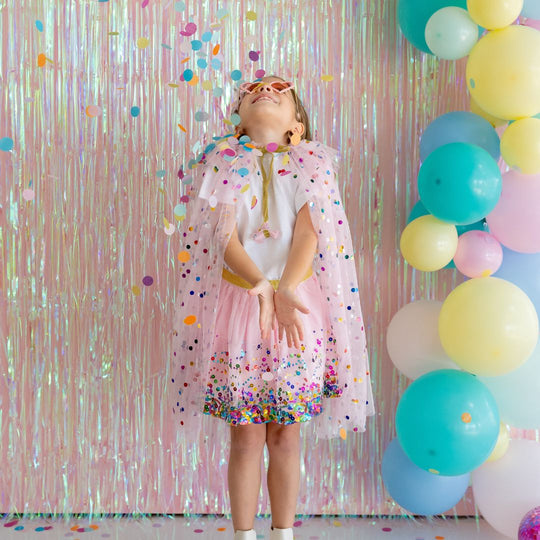 Girls Aqua Tank Confetti Tutu Dress by Sweet Wink main image 0