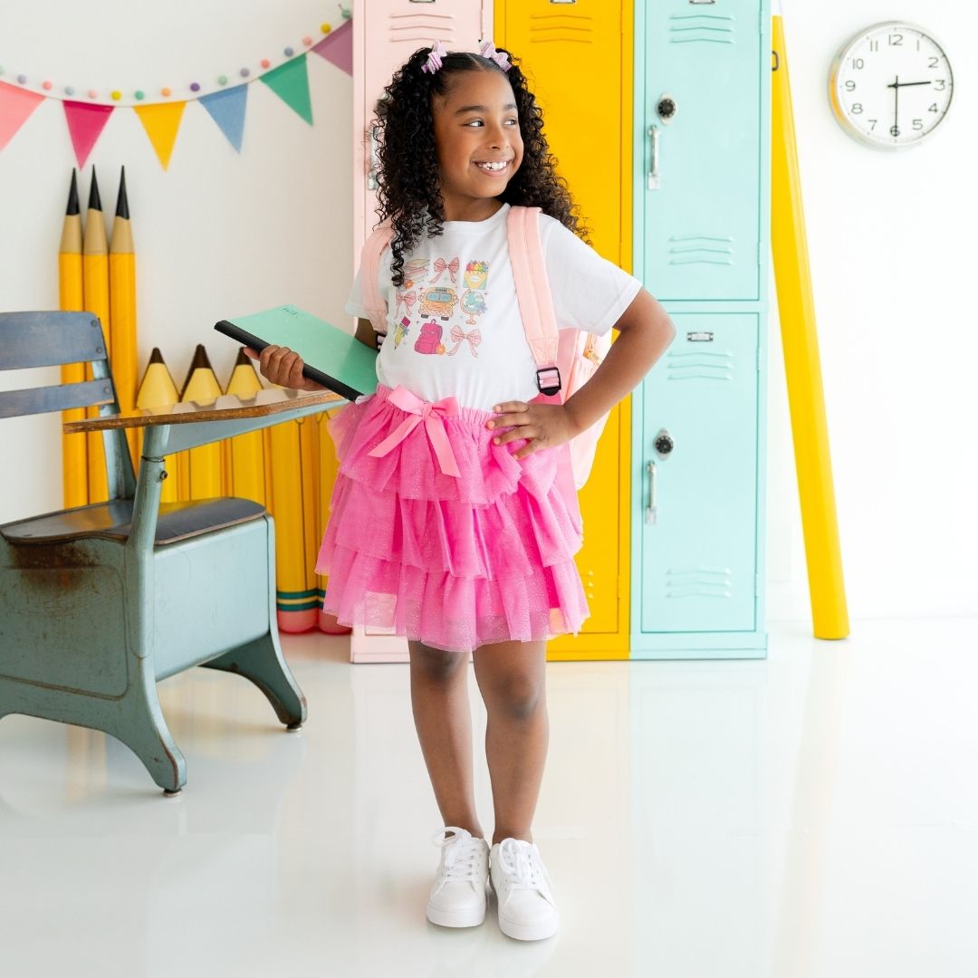 Raspberry Bow Tiered Tutu